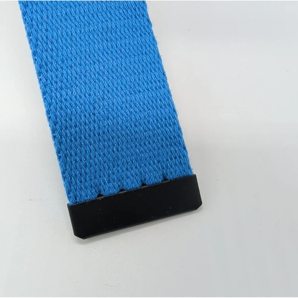 ADIDAS Golf Reversible Web Belt Blue One Size Clamp Buckle Black Cut Length NWOT
